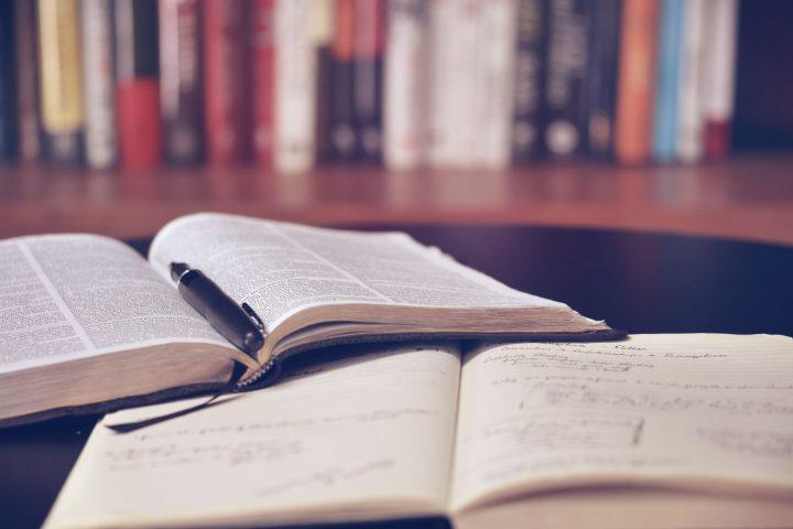 Bible and notebook