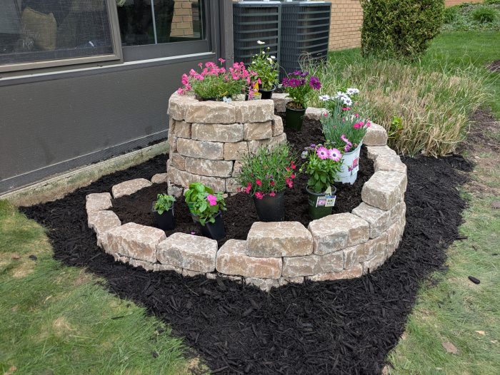 The spiral garden our team planted