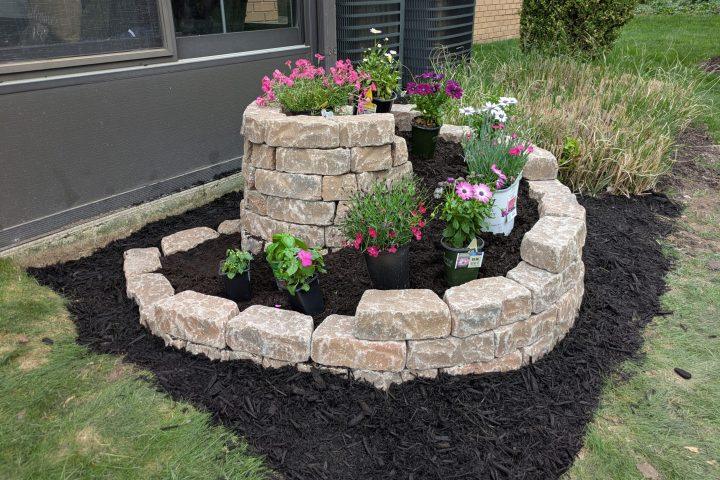 The spiral garden our team planted